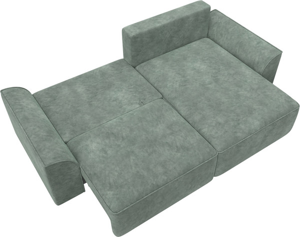 Изображение товара Диван угловой Лига Диванов Лига-048 универсальный / 128271 (велюр зеленый)