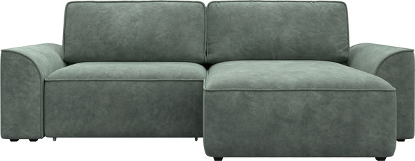 Изображение товара Диван угловой Лига Диванов Лига-048 универсальный / 128271 (велюр зеленый)