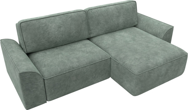 Изображение товара Диван угловой Лига Диванов Лига-048 универсальный / 128271 (велюр зеленый)