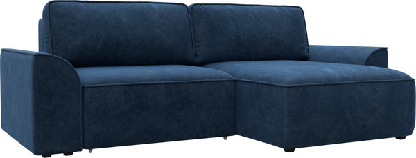 Изображение товара Диван угловой Лига Диванов Лига-048 универсальный / 128272 (велюр синий)