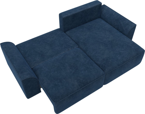 Изображение товара Диван угловой Лига Диванов Лига-048 универсальный / 128272 (велюр синий)