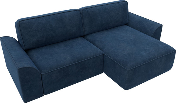 Изображение товара Диван угловой Лига Диванов Лига-048 универсальный / 128272 (велюр синий)