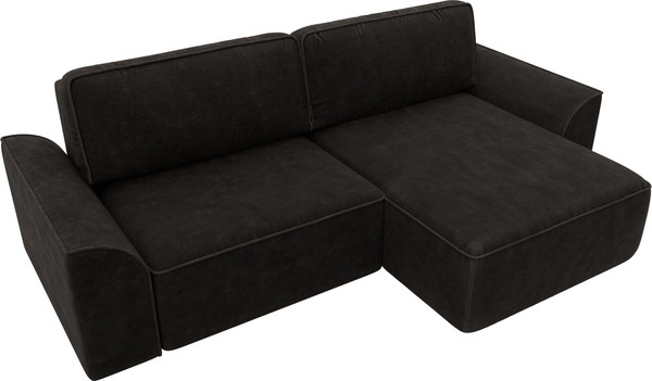 Изображение товара Диван угловой Лига Диванов Лига-048 универсальный / 128273 (велюр коричневый)
