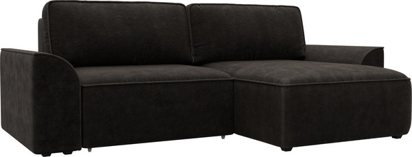 Изображение товара Диван угловой Лига Диванов Лига-048 универсальный / 128273 (велюр коричневый)