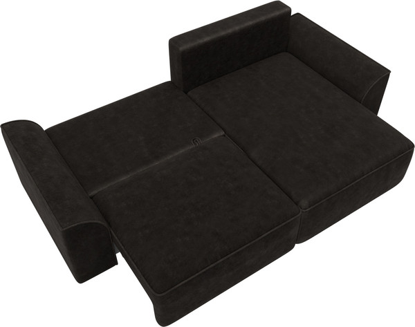 Изображение товара Диван угловой Лига Диванов Лига-048 универсальный / 128273 (велюр коричневый)