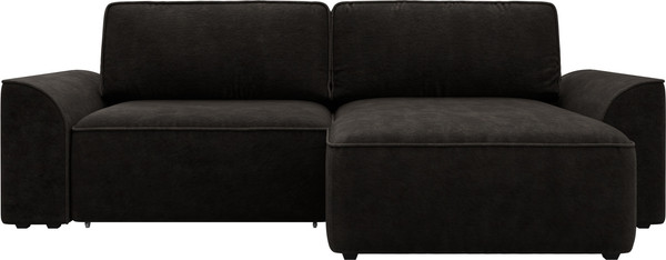 Изображение товара Диван угловой Лига Диванов Лига-048 универсальный / 128273 (велюр коричневый)