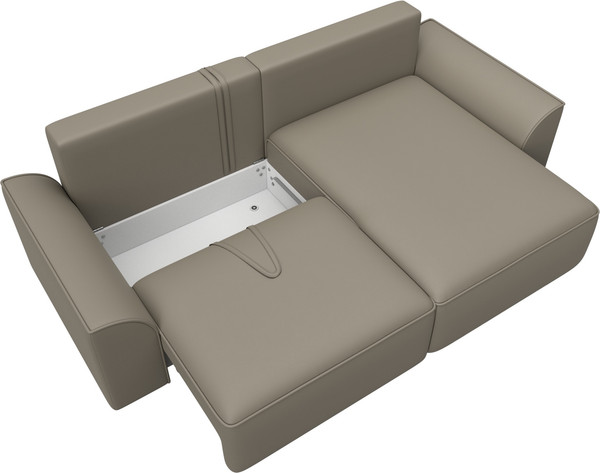 Изображение товара Диван угловой Лига Диванов Лига-048 универсальный / 128274 (экокожа бежевый)