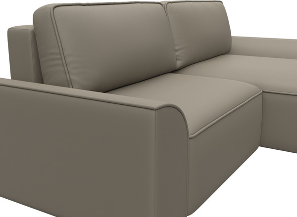 Изображение товара Диван угловой Лига Диванов Лига-048 универсальный / 128274 (экокожа бежевый)