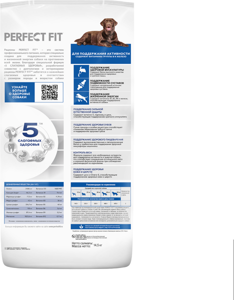 Изображение товара Сухой корм для собак Perfect Fit Для взрослых собак средних и крупных пород. Курица (14.5кг)
