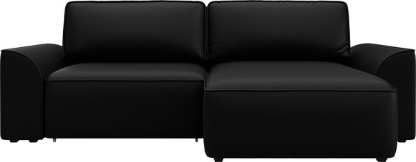 Изображение товара Диван угловой Лига Диванов Лига-048 универсальный / 128277 (экокожа черный)