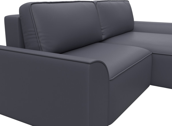 Изображение товара Диван угловой Лига Диванов Лига-048 универсальный / 128278 (экокожа серый)