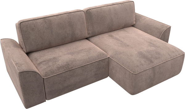 Изображение товара Диван угловой Лига Диванов Лига-048 универсальный / 128280 (велюр бежевый)