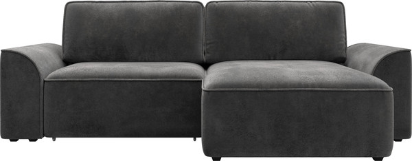 Изображение товара Диван угловой Лига Диванов Лига-048 универсальный / 128282 (велюр серый)