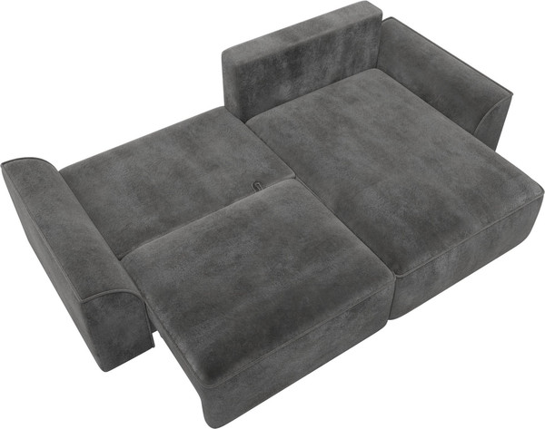 Изображение товара Диван угловой Лига Диванов Лига-048 универсальный / 128282 (велюр серый)