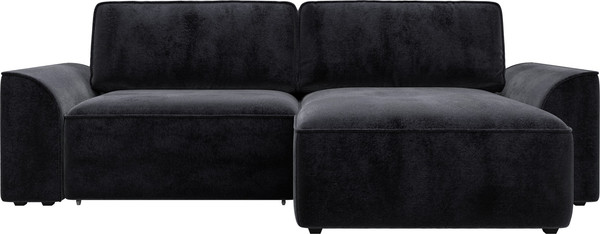 Изображение товара Диван угловой Лига Диванов Лига-048 универсальный / 128283 (велюр темно-серый)