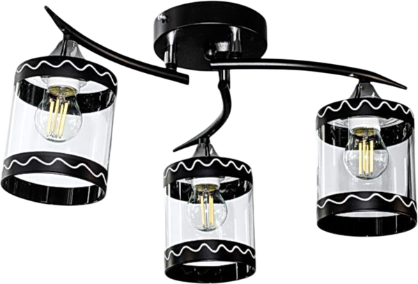 Изображение товара Люстра Aitin-Pro НПБ 02-3x60-101 / 6268/3 (черный/хром)