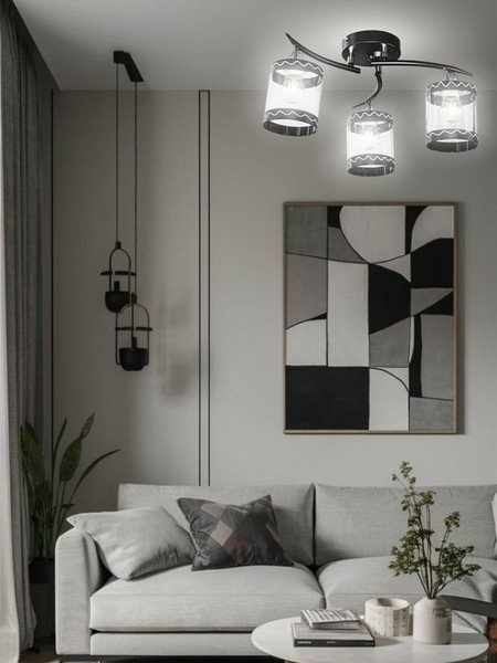 Изображение товара Люстра Aitin-Pro НПБ 02-3x60-101 / 6268/3 (черный/хром)