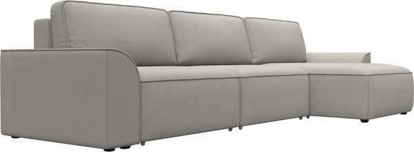 Изображение товара Диван угловой Лига Диванов Лига-048 лонг универсальный / 128484 (рогожка амур бежевый)