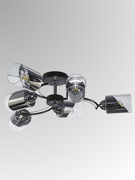 Изображение товара Люстра Aitin-Pro НПБ 02-6х60-105 / RH8208/6 (черный/хром)