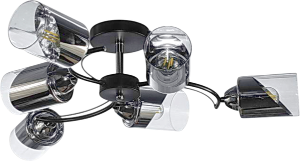 Изображение товара Люстра Aitin-Pro НПБ 02-6х60-105 / RH8208/6 (черный/хром)