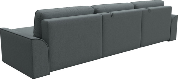 Изображение товара Диван угловой Лига Диванов Лига-048 лонг универсальный / 128486 (рогожка амур серый)