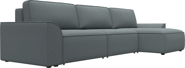 Изображение товара Диван угловой Лига Диванов Лига-048 лонг универсальный / 128486 (рогожка амур серый)