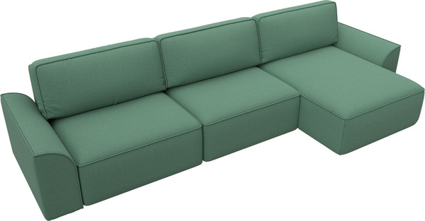 Изображение товара Диван угловой Лига Диванов Лига-048 лонг универсальный / 128488 (рогожка амур зеленый)