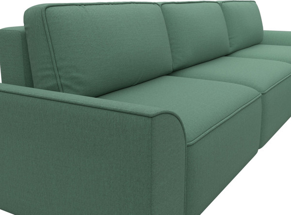 Изображение товара Диван угловой Лига Диванов Лига-048 лонг универсальный / 128488 (рогожка амур зеленый)