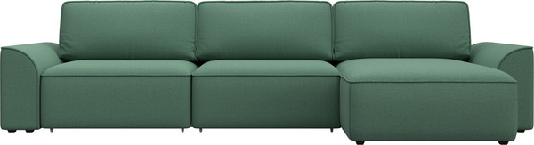 Изображение товара Диван угловой Лига Диванов Лига-048 лонг универсальный / 128488 (рогожка амур зеленый)