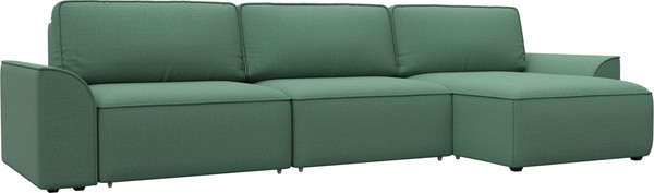 Изображение товара Диван угловой Лига Диванов Лига-048 лонг универсальный / 128488 (рогожка амур зеленый)