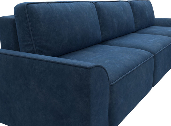 Изображение товара Диван угловой Лига Диванов Лига-048 лонг универсальный / 128492 (велюр синий)