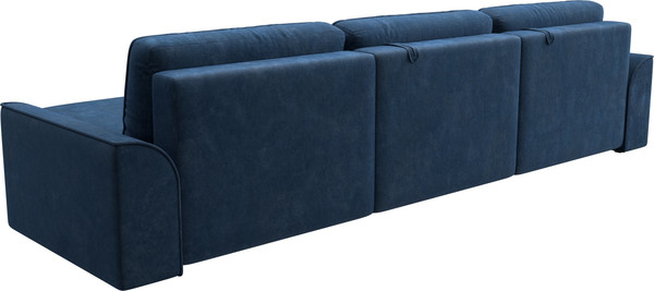 Изображение товара Диван угловой Лига Диванов Лига-048 лонг универсальный / 128492 (велюр синий)