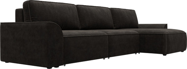 Изображение товара Диван угловой Лига Диванов Лига-048 лонг универсальный / 128493 (велюр коричневый)