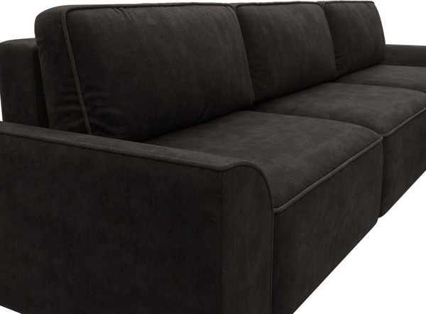 Изображение товара Диван угловой Лига Диванов Лига-048 лонг универсальный / 128493 (велюр коричневый)