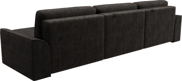Изображение товара Диван угловой Лига Диванов Лига-048 лонг универсальный / 128493 (велюр коричневый)