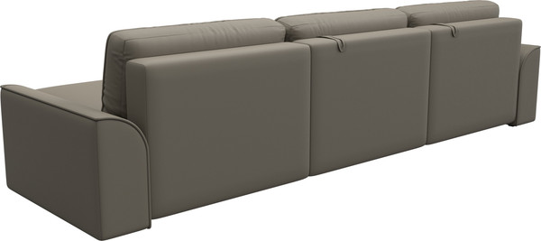 Изображение товара Диван угловой Лига Диванов Лига-048 лонг универсальный / 128494 (экокожа бежевый)