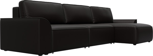 Изображение товара Диван угловой Лига Диванов Лига-048 лонг универсальный / 128495 (экокожа коричневый)