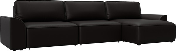 Изображение товара Диван угловой Лига Диванов Лига-048 лонг универсальный / 128495 (экокожа коричневый)