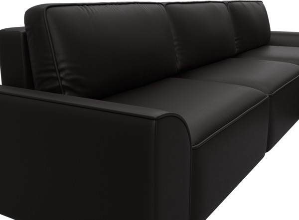 Изображение товара Диван угловой Лига Диванов Лига-048 лонг универсальный / 128495 (экокожа коричневый)