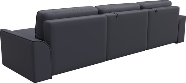 Изображение товара Диван угловой Лига Диванов Лига-048 лонг универсальный / 128498 (экокожа серый)