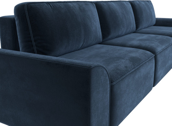 Изображение товара Диван угловой Лига Диванов Лига-048 лонг универсальный / 128501 (велюр синий)