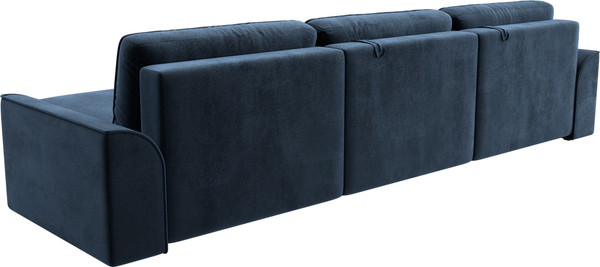 Изображение товара Диван угловой Лига Диванов Лига-048 лонг универсальный / 128501 (велюр синий)