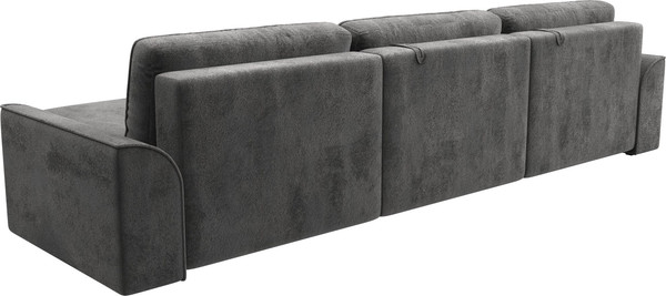 Изображение товара Диван угловой Лига Диванов Лига-048 лонг универсальный / 128502 (велюр серый)