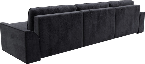 Изображение товара Диван угловой Лига Диванов Лига-048 лонг универсальный / 128503 (велюр темно-серый)