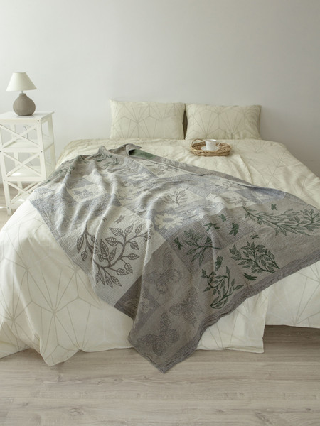 Изображение товара Плед Pole Kvetak (Беларускі лён) 160x110 18С240-ШР/у./р. (2 Весна-2/сорт 1)