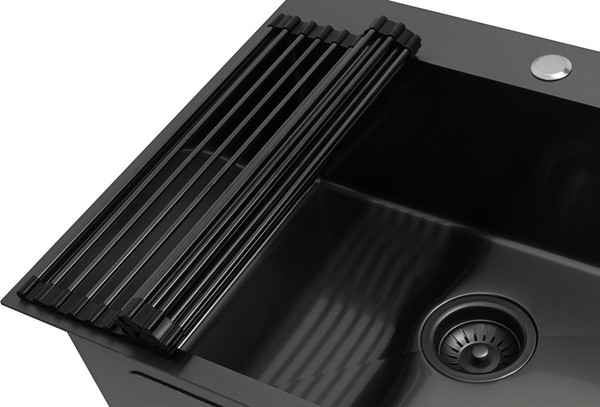 Изображение товара Мойка кухонная Arfeka Eco AR 45x50 + RM AR + DS AR (Black Decor Millet, с аксессуарами)