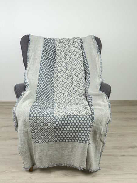 Изображение товара Плед Pole Kvetak (Беларускі лён) 110x170 20С48-ШР/у./р. (4 Монохром-2/сорт 1)