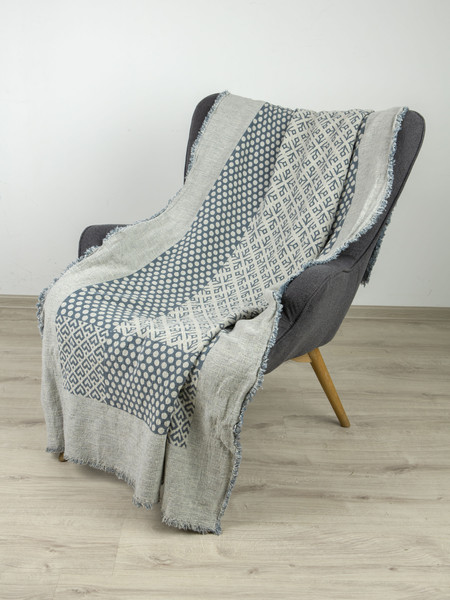 Изображение товара Плед Pole Kvetak (Беларускі лён) 110x170 20С48-ШР/у./р. (4 Монохром-2/сорт 1)