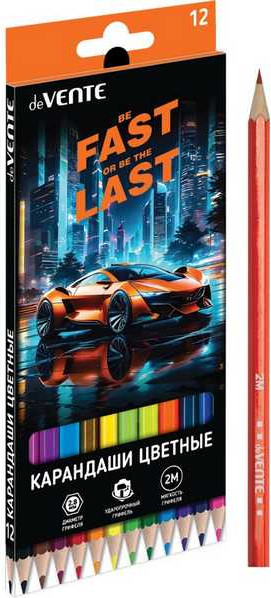 Изображение товара Набор цветных карандашей deVente Fast Or Last / 5022537 (12цв)