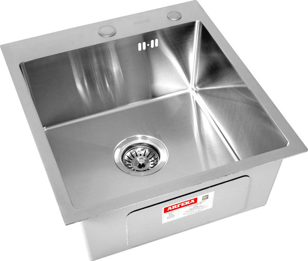 Изображение товара Мойка кухонная Arfeka Eco AR 45x50 + RM AR + DS AR (Satin, с аксессуарами)